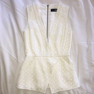 Nicholas White Night Out Peplum Top